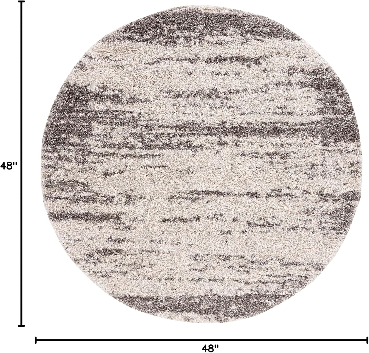 image:imageSAFAVIEH Hudson Shag Collection Area Rug 9 x 12 Ivory amp Grey Abstract Design NonShedding amp Easy Care 2inch Thick Ideal for High Traffic Areas in Living Room Bedroom SGH203AIvoryGrey