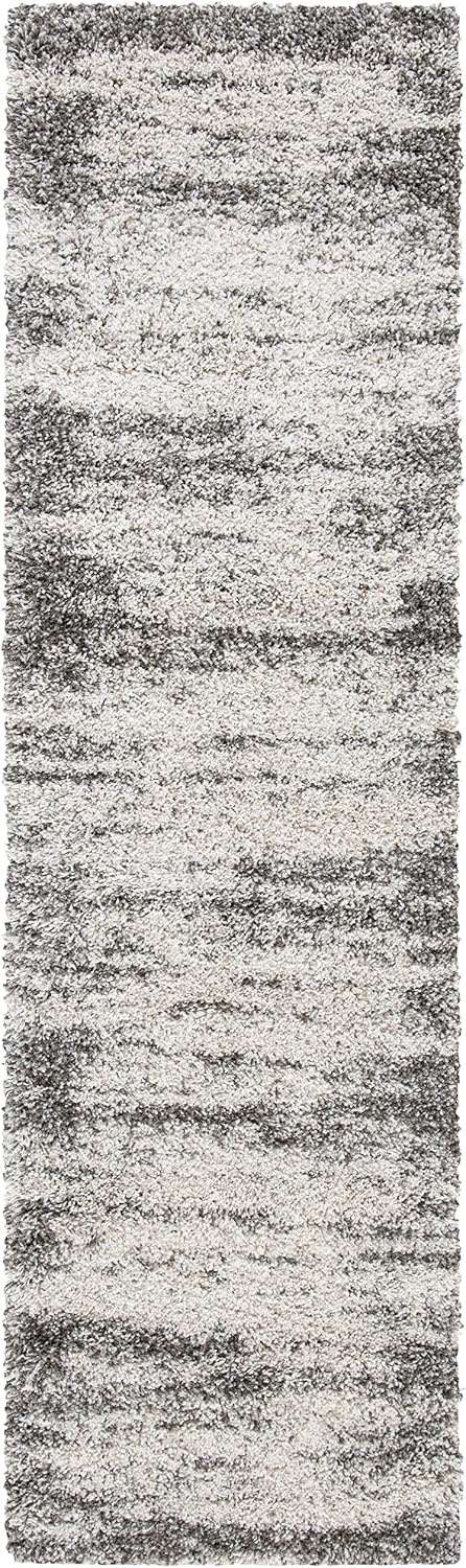 image:imageSAFAVIEH Hudson Shag Collection Area Rug 9 x 12 Ivory amp Grey Abstract Design NonShedding amp Easy Care 2inch Thick Ideal for High Traffic Areas in Living Room Bedroom SGH203AIvoryGrey