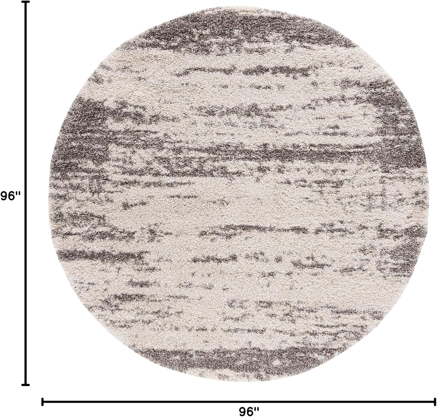 image:imageSAFAVIEH Hudson Shag Collection Area Rug 9 x 12 Ivory amp Grey Abstract Design NonShedding amp Easy Care 2inch Thick Ideal for High Traffic Areas in Living Room Bedroom SGH203AIvoryGrey