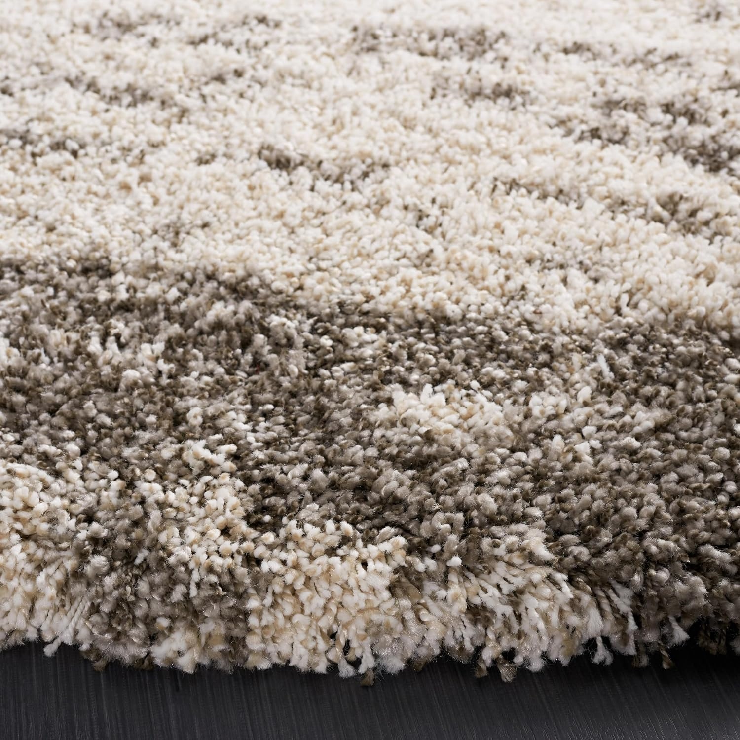 image:imageSAFAVIEH Hudson Shag Collection Area Rug 9 x 12 Ivory amp Grey Abstract Design NonShedding amp Easy Care 2inch Thick Ideal for High Traffic Areas in Living Room Bedroom SGH203AIvoryGrey
