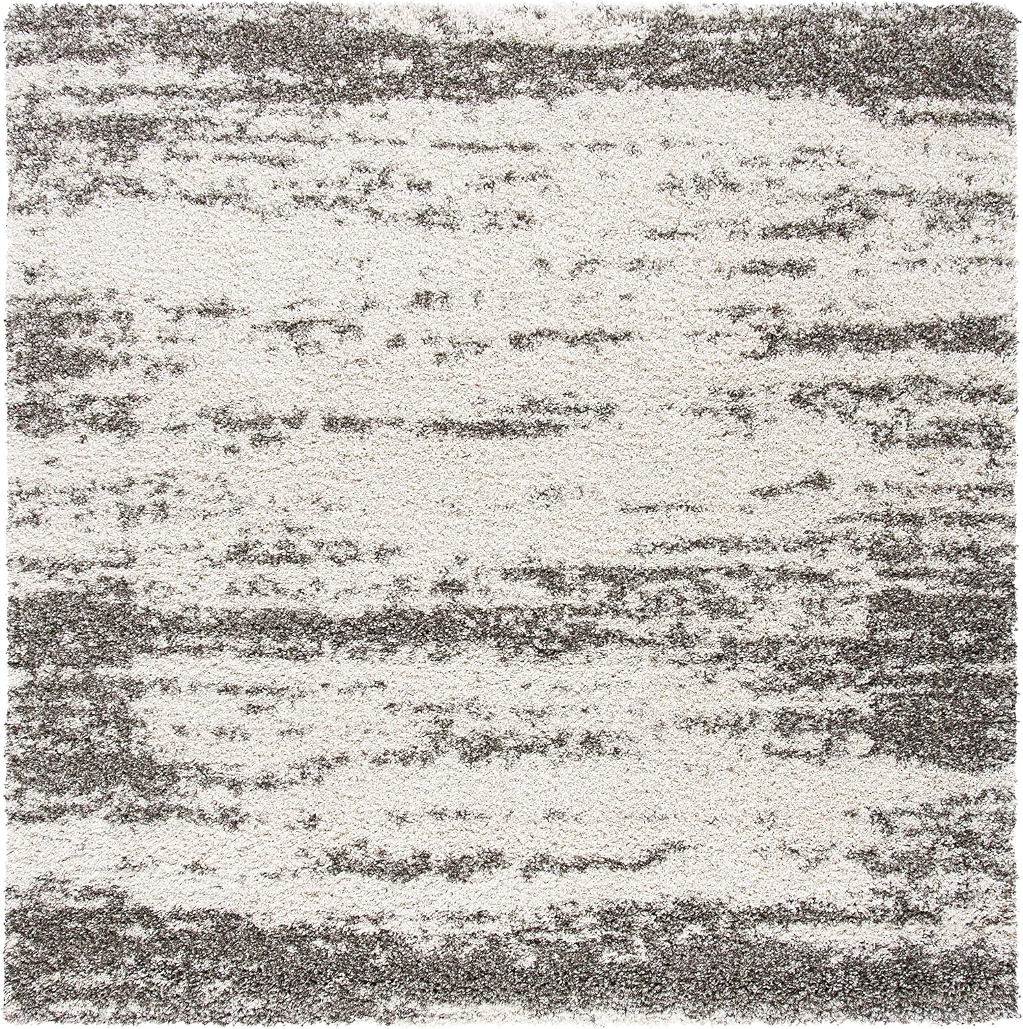 image:imageSAFAVIEH Hudson Shag Collection Area Rug 9 x 12 Ivory amp Grey Abstract Design NonShedding amp Easy Care 2inch Thick Ideal for High Traffic Areas in Living Room Bedroom SGH203AIvoryGrey