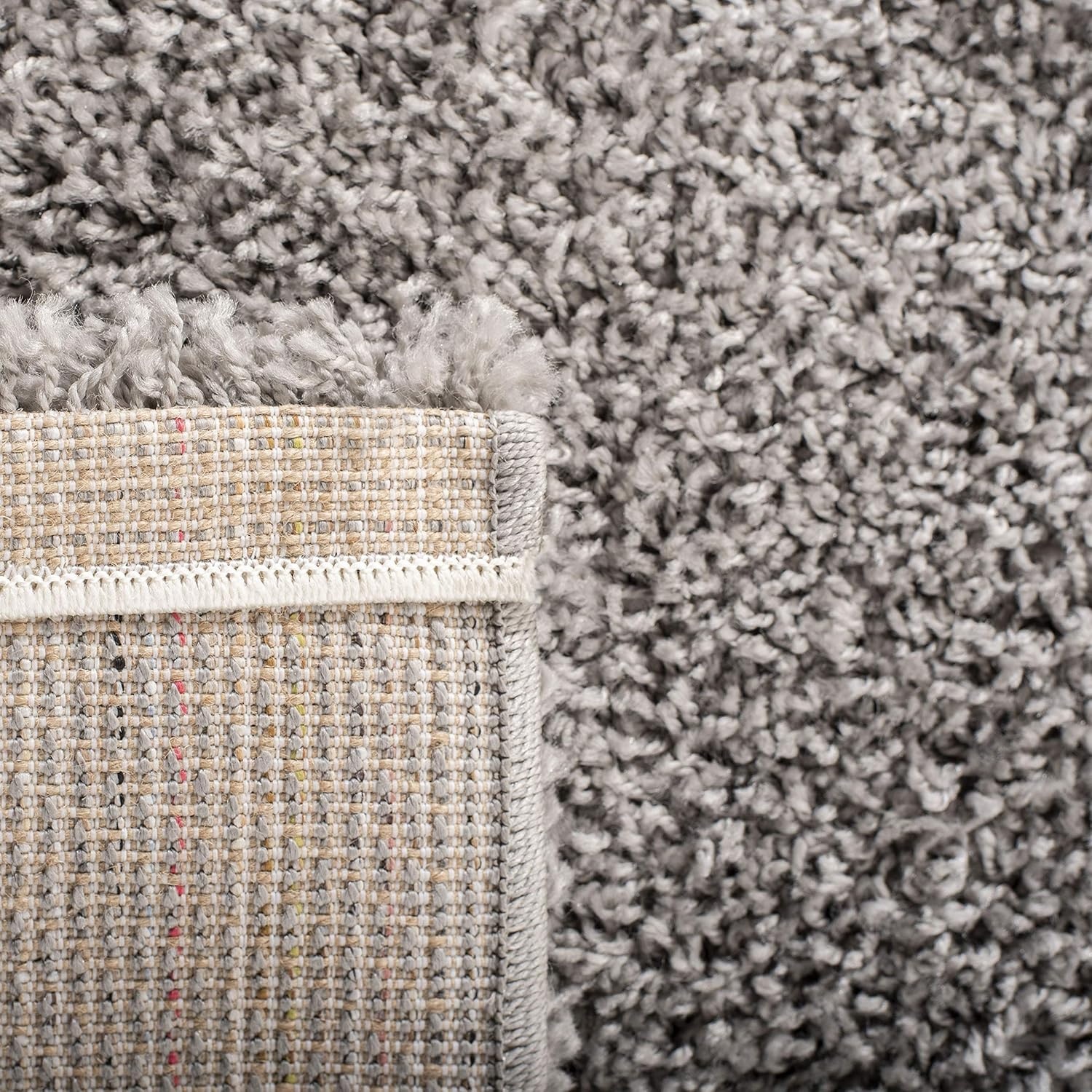 image:imageSAFAVIEH Primo Shag Collection Area Rug 9 x 12 Light Grey Solid Design NonShedding amp Easy Care 12inch Thick Ideal for High Traffic Areas in Living Room Bedroom PRM300GLight Grey