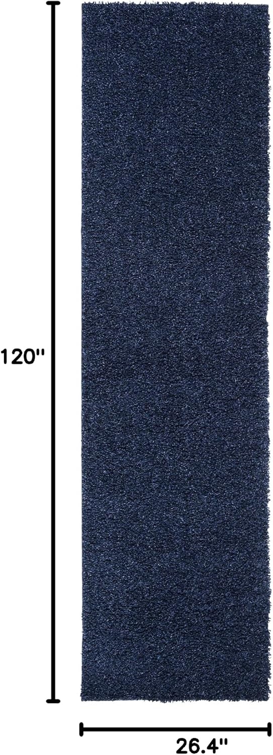 image:imageSAFAVIEH Primo Shag Collection Area Rug 9 x 12 Light Grey Solid Design NonShedding amp Easy Care 12inch Thick Ideal for High Traffic Areas in Living Room Bedroom PRM300GNavy