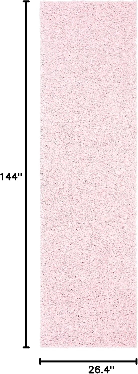image:imageSAFAVIEH Primo Shag Collection Area Rug 9 x 12 Light Grey Solid Design NonShedding amp Easy Care 12inch Thick Ideal for High Traffic Areas in Living Room Bedroom PRM300GLight Pink