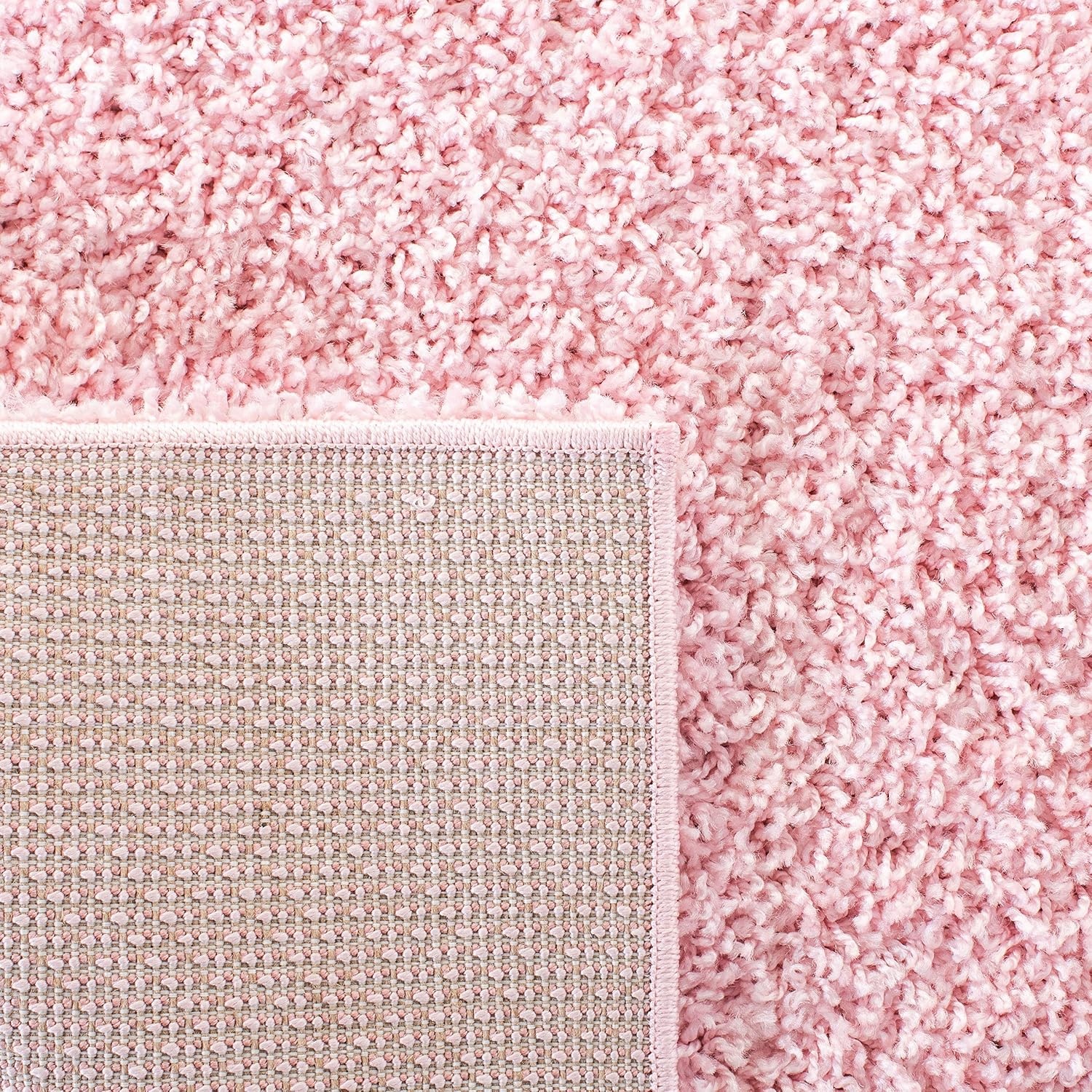 image:imageSAFAVIEH Primo Shag Collection Area Rug 9 x 12 Light Grey Solid Design NonShedding amp Easy Care 12inch Thick Ideal for High Traffic Areas in Living Room Bedroom PRM300GLight Pink