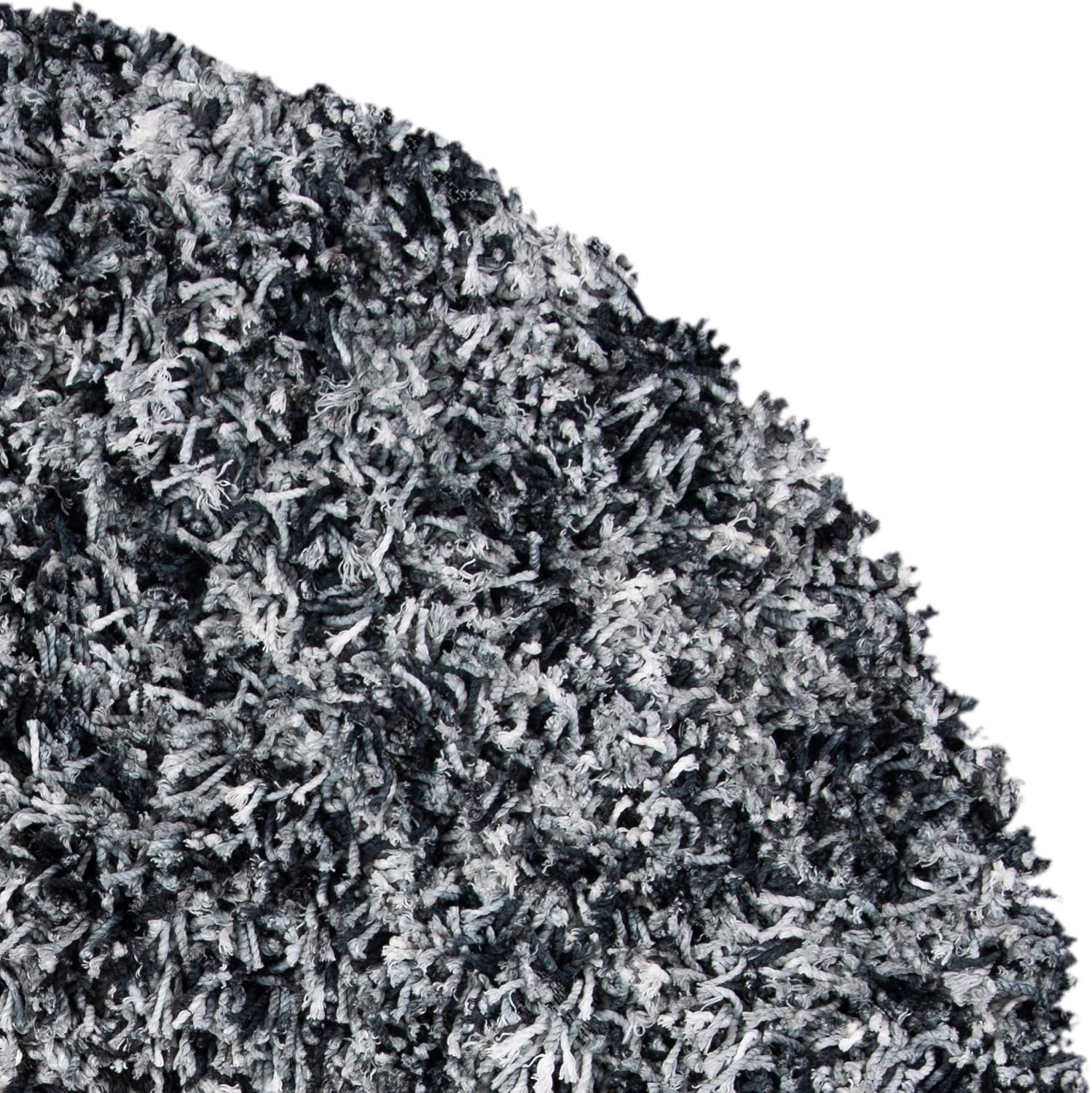 image:imageSAFAVIEH Rio Shag Collection 8 x 10 BlackIvory SG960H Handmade 1inch Thick Area RugBlackIvory