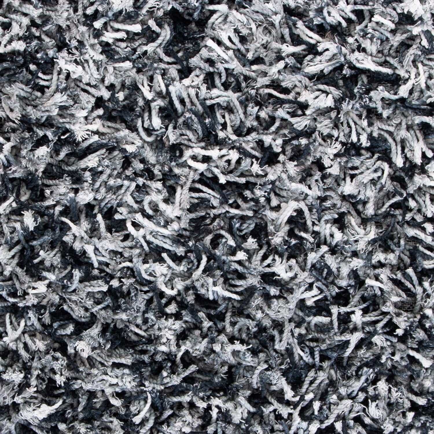 image:imageSAFAVIEH Rio Shag Collection 8 x 10 BlackIvory SG960H Handmade 1inch Thick Area RugBlackIvory