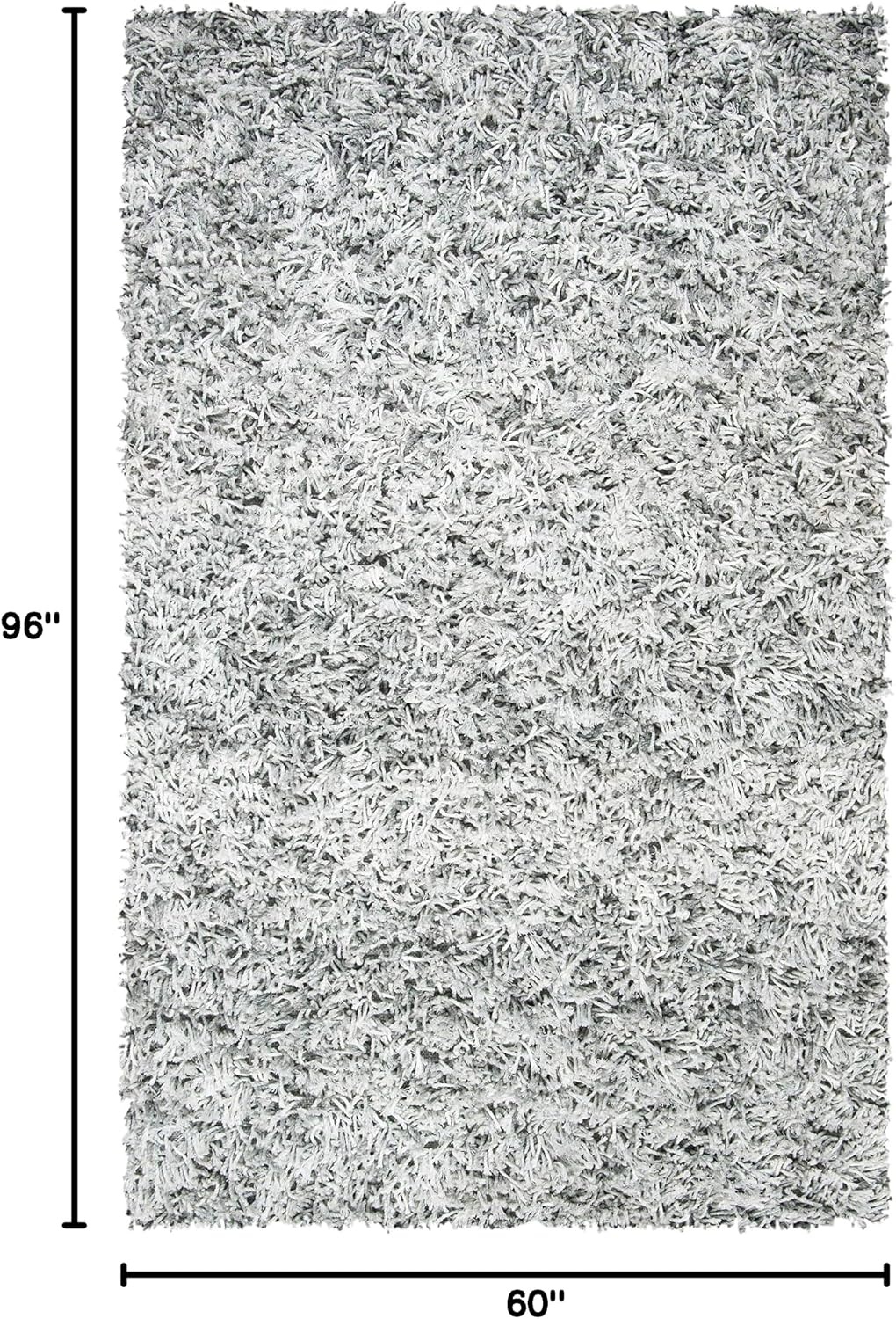 image:imageSAFAVIEH Rio Shag Collection 8 x 10 BlackIvory SG960H Handmade 1inch Thick Area RugGreyIvory