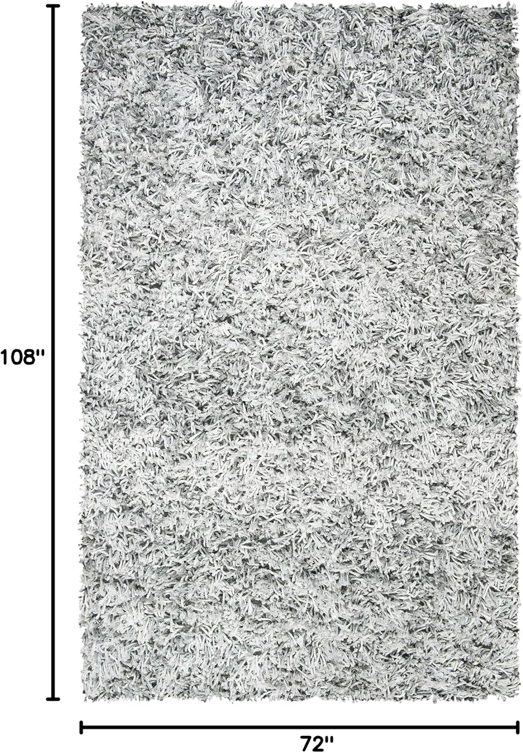 image:imageSAFAVIEH Rio Shag Collection 8 x 10 BlackIvory SG960H Handmade 1inch Thick Area RugGreyIvory