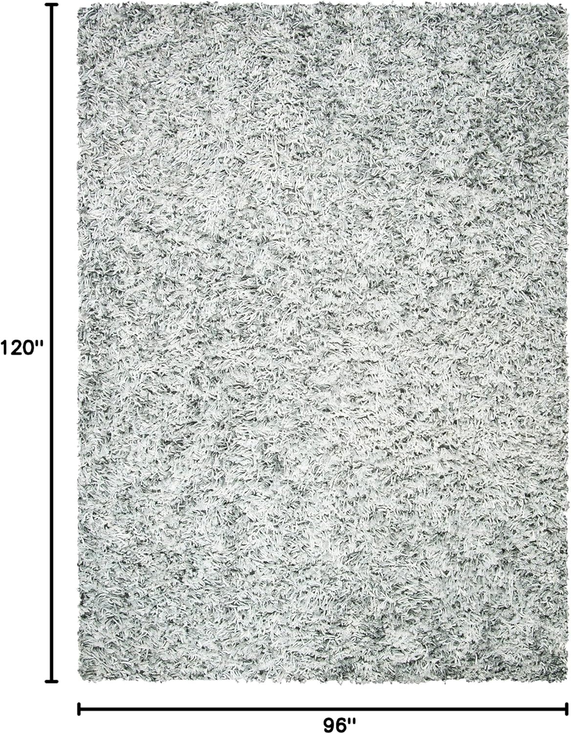 image:imageSAFAVIEH Rio Shag Collection 8 x 10 BlackIvory SG960H Handmade 1inch Thick Area RugGreyIvory