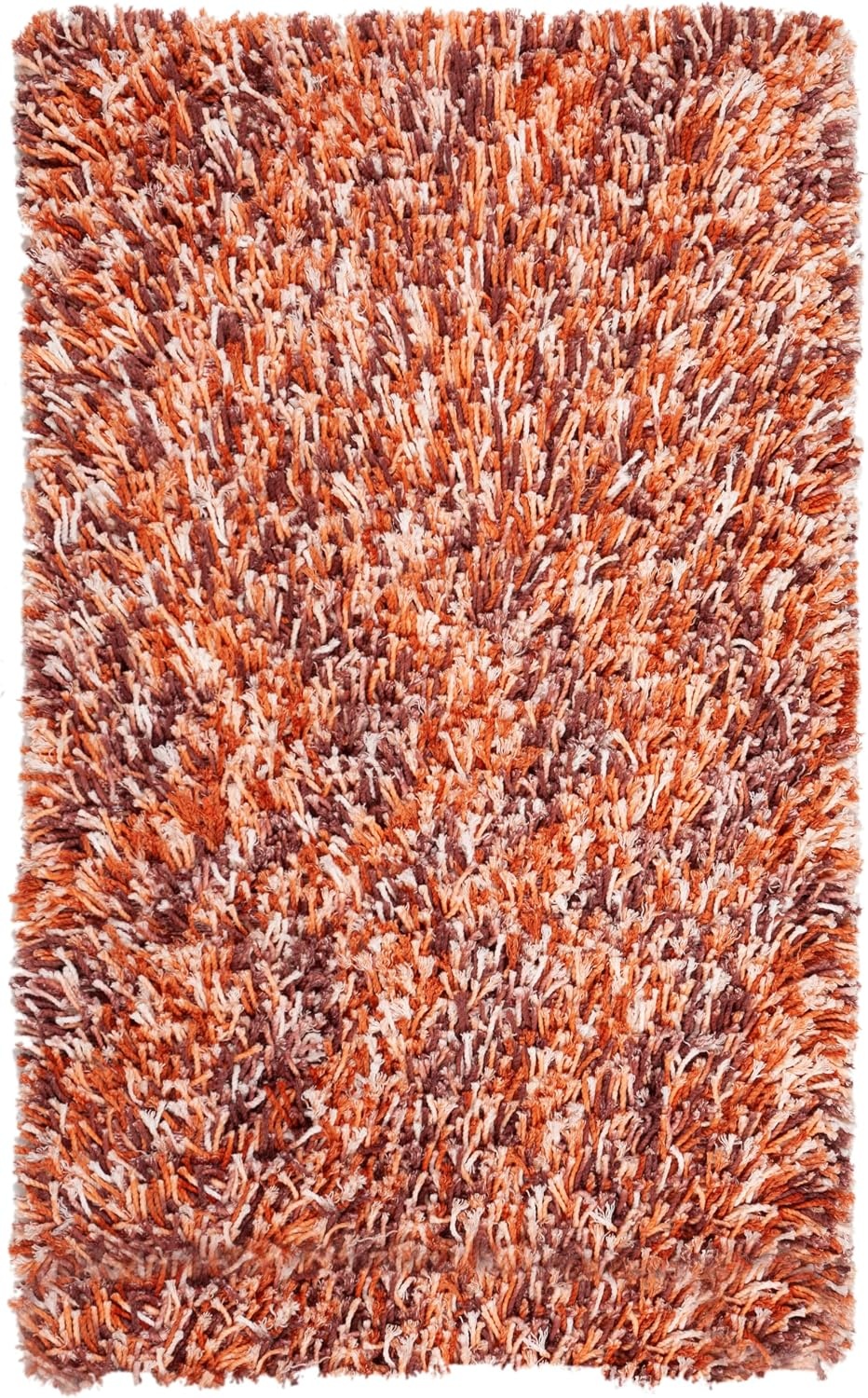 image:imageSAFAVIEH Rio Shag Collection 8 x 10 BlackIvory SG960H Handmade 1inch Thick Area RugRustIvory