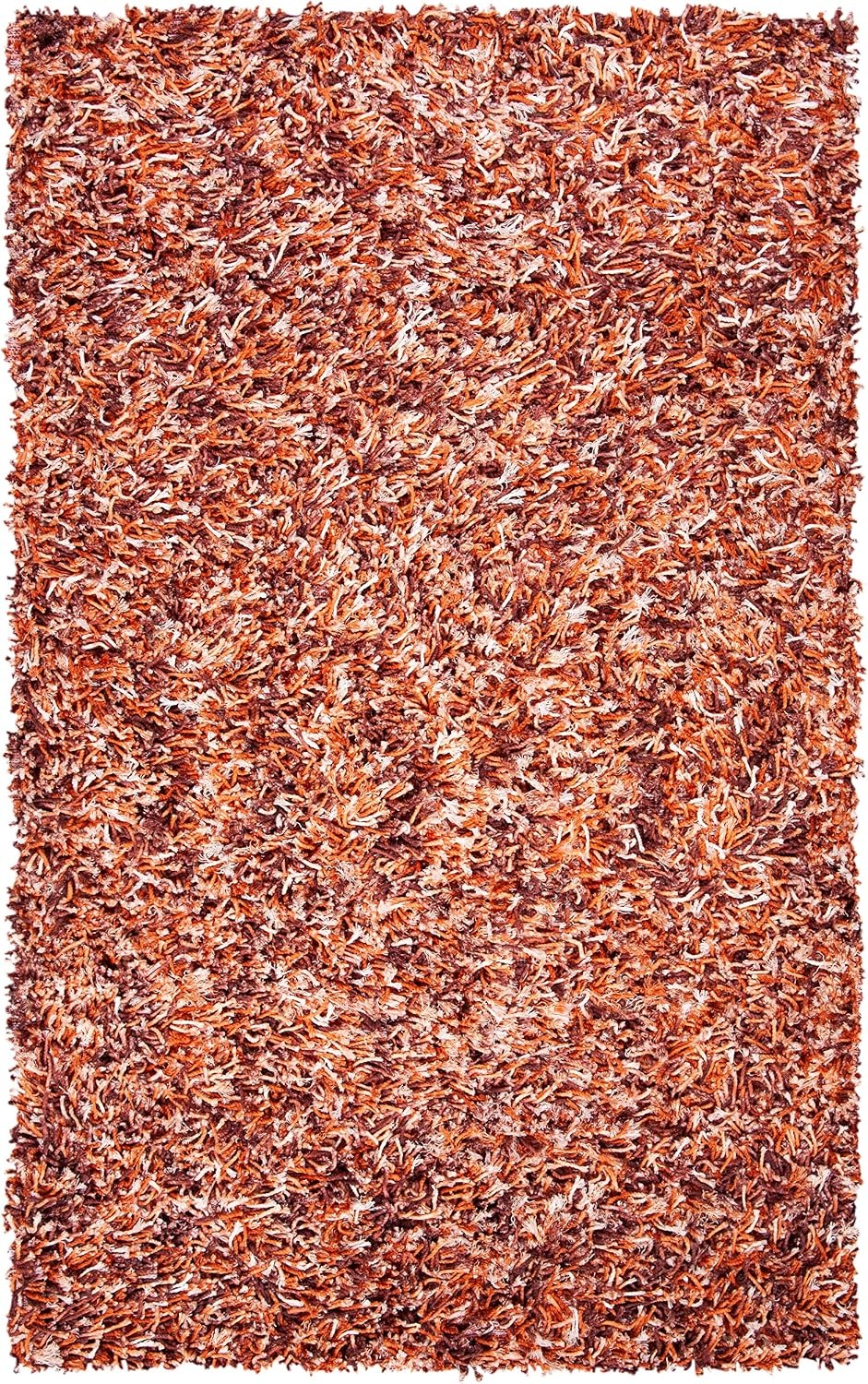 image:imageSAFAVIEH Rio Shag Collection 8 x 10 BlackIvory SG960H Handmade 1inch Thick Area RugRustIvory