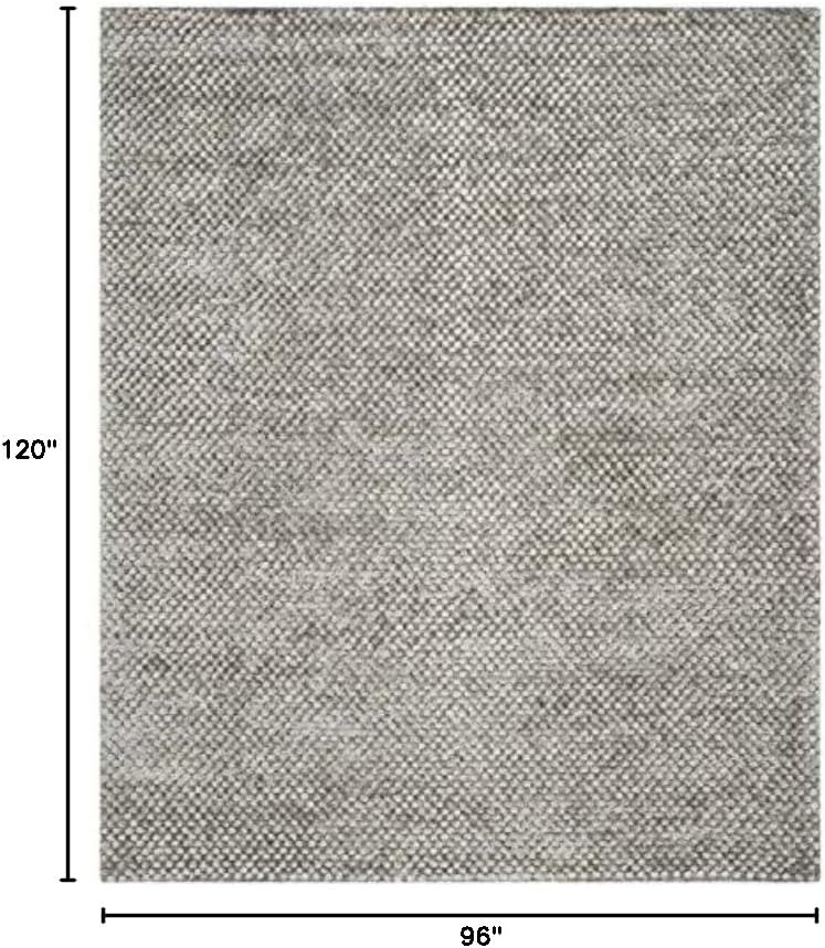 image:imageSAFAVIEH Saint Tropez Shag Collection 9 x 12 Snow White STS641W Handmade Solid 1inch Thick Area RugSilver