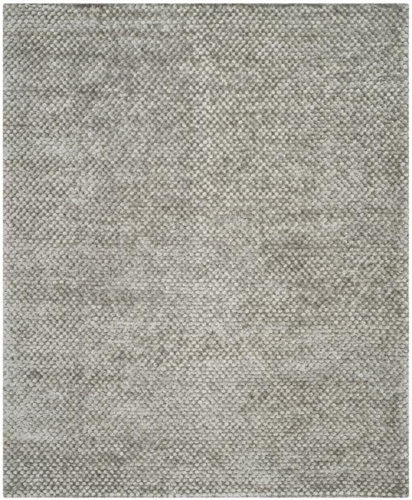 image:imageSAFAVIEH Saint Tropez Shag Collection 9 x 12 Snow White STS641W Handmade Solid 1inch Thick Area RugSilver