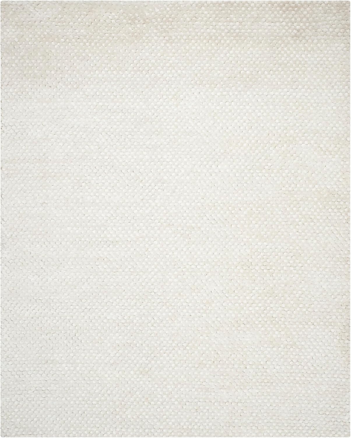 image:imageSAFAVIEH Saint Tropez Shag Collection 9 x 12 Snow White STS641W Handmade Solid 1inch Thick Area RugSnow White