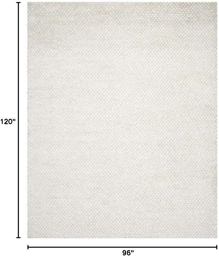 image:imageSAFAVIEH Saint Tropez Shag Collection 9 x 12 Snow White STS641W Handmade Solid 1inch Thick Area RugSnow White