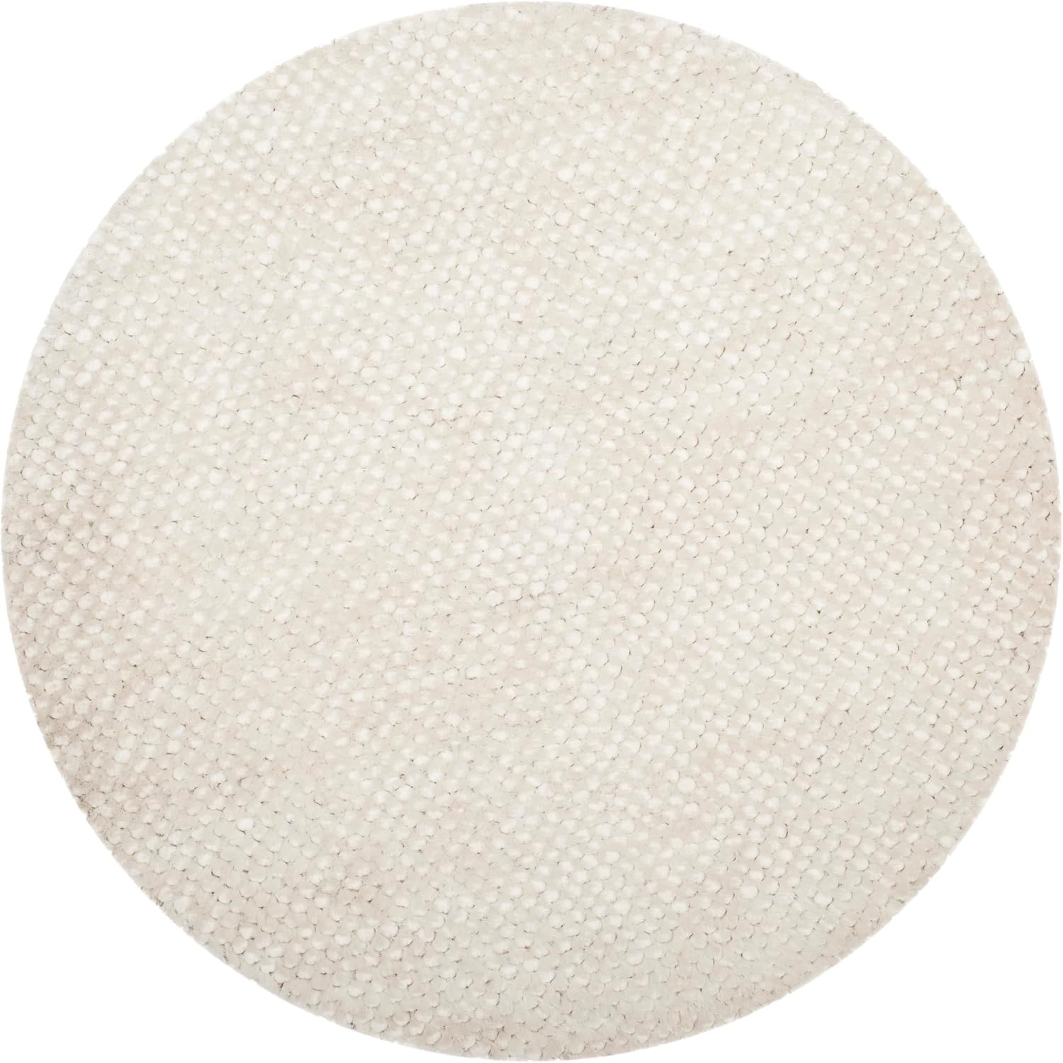 image:imageSAFAVIEH Saint Tropez Shag Collection 9 x 12 Snow White STS641W Handmade Solid 1inch Thick Area RugSnow White