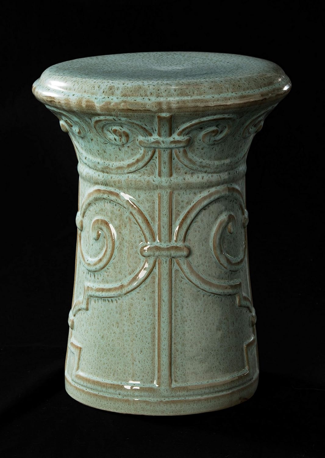 image:imageSafavieh Castle Gardens Collection Imperial Garden White Ceramic Garden StoolBlue