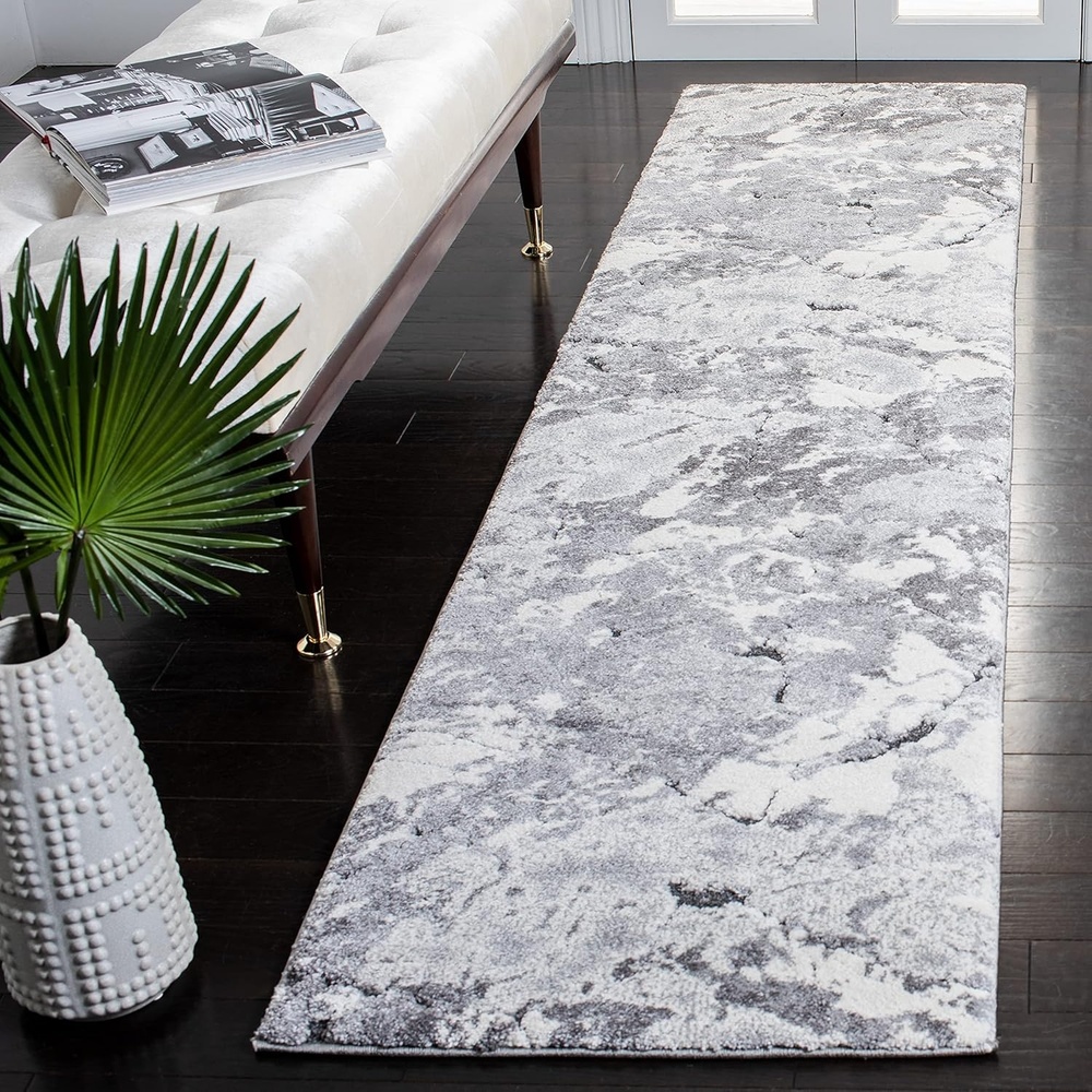 image:imageSAFAVIEH Area Rug 8x10 Cyrus Shag Collection Large Grey amp Ivory Modern Abstract Design NonShedding amp Easy Cleaning Ideal for Living Room Bedroom Office Dining Space CYR122FGreyIvory