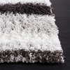 SAFAVIEH Area Rug 8×10 – Berber Shag Collection – Large – Light Grey & Dark Grey, Stripe Design, Non-Shedding & Easy Cleaning, Plush Thick Pile, Ideal for Living Room, Bedroom, Dining Space (BER567F)(Light Grey/Dark Grey)