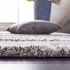 SAFAVIEH Area Rug 8×10 – Berber Shag Collection – Large – Light Grey & Dark Grey, Stripe Design, Non-Shedding & Easy Cleaning, Plush Thick Pile, Ideal for Living Room, Bedroom, Dining Space (BER567F)(Light Grey/Dark Grey)