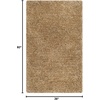 SAFAVIEH Area Rug 8×10 – Express Shag Collection – Large – Silver, Handmade, Ultra Plush Thick Pile, Ideal for Living Room, Bedroom, Dining Space (SGE620C)(Beige)