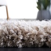 SAFAVIEH Area Rug 8×10 – Express Shag Collection – Large – Silver, Handmade, Ultra Plush Thick Pile, Ideal for Living Room, Bedroom, Dining Space (SGE620C)(Silver)