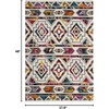 SAFAVIEH Area Rug 8×10 – Fiesta Shag Collection – Large – Cream & Multi, Moroccan Boho Design, Non-Shedding & Easy Cleaning, Ideal for Living Room, Bedroom, Dining Space (FSG365A)(Cream/Multi)