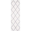 SAFAVIEH Area Rug 8×10 – Fontana Shag Collection – Large – Grey & Cream, Trellis Pattern, Non-Shedding & Easy Cleaning, Ultra Plush Thick Pile, Ideal for Living Room, Bedroom, Dining Space (FNT815G)(Cream/Grey)