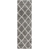 SAFAVIEH Area Rug 8×10 – Hudson Shag Collection – Large – Ivory & Grey, Trellis Pattern, Non-Shedding & Easy Cleaning, Ultra Plush Thick Pile, Ideal for Living Room, Bedroom, Dining Space (SGH222D)(Grey/Ivory)