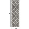SAFAVIEH Area Rug 8×10 – Hudson Shag Collection – Large – Ivory & Grey, Trellis Pattern, Non-Shedding & Easy Cleaning, Ultra Plush Thick Pile, Ideal for Living Room, Bedroom, Dining Space (SGH222D)(Grey/Ivory)