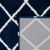 SAFAVIEH Area Rug 8×10 – Hudson Shag Collection – Large – Ivory & Grey, Trellis Pattern, Non-Shedding & Easy Cleaning, Ultra Plush Thick Pile, Ideal for Living Room, Bedroom, Dining Space (SGH222D)(Navy/Ivory)