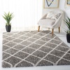 SAFAVIEH Area Rug 8×10 – Hudson Shag Collection – Large – Ivory & Grey, Trellis Pattern, Non-Shedding & Easy Cleaning, Ultra Plush Thick Pile, Ideal for Living Room, Bedroom, Dining Space (SGH222D)(Grey/Ivory)