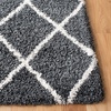 SAFAVIEH Area Rug 8×10 – Hudson Shag Collection – Large – Ivory & Grey, Trellis Pattern, Non-Shedding & Easy Cleaning, Ultra Plush Thick Pile, Ideal for Living Room, Bedroom, Dining Space (SGH222D)(Dark Grey/Ivory)