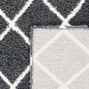 SAFAVIEH Area Rug 8×10 – Hudson Shag Collection – Large – Ivory & Grey, Trellis Pattern, Non-Shedding & Easy Cleaning, Ultra Plush Thick Pile, Ideal for Living Room, Bedroom, Dining Space (SGH222D)(Dark Grey/Ivory)