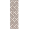 SAFAVIEH Area Rug 8×10 – Hudson Shag Collection – Large – Ivory & Grey, Trellis Pattern, Non-Shedding & Easy Cleaning, Ultra Plush Thick Pile, Ideal for Living Room, Bedroom, Dining Space (SGH222D)(Beige/Ivory)