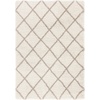 SAFAVIEH Area Rug 8×10 – Hudson Shag Collection – Large – Ivory & Grey, Trellis Pattern, Non-Shedding & Easy Cleaning, Ultra Plush Thick Pile, Ideal for Living Room, Bedroom, Dining Space (SGH222D)(Ivory/Beige)