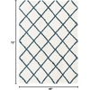 SAFAVIEH Area Rug 8×10 – Hudson Shag Collection – Large – Ivory & Grey, Trellis Pattern, Non-Shedding & Easy Cleaning, Ultra Plush Thick Pile, Ideal for Living Room, Bedroom, Dining Space (SGH222D)(Ivory/Steel Blue)