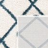 SAFAVIEH Area Rug 8×10 – Hudson Shag Collection – Large – Ivory & Grey, Trellis Pattern, Non-Shedding & Easy Cleaning, Ultra Plush Thick Pile, Ideal for Living Room, Bedroom, Dining Space (SGH222D)(Ivory/Steel Blue)