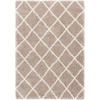 SAFAVIEH Area Rug 8×10 – Hudson Shag Collection – Large – Ivory & Grey, Trellis Pattern, Non-Shedding & Easy Cleaning, Ultra Plush Thick Pile, Ideal for Living Room, Bedroom, Dining Space (SGH222D)(Beige/Ivory)