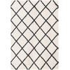SAFAVIEH Area Rug 8×10 – Hudson Shag Collection – Large – Ivory & Grey, Trellis Pattern, Non-Shedding & Easy Cleaning, Ultra Plush Thick Pile, Ideal for Living Room, Bedroom, Dining Space (SGH222D)(Ivory/Dark Grey)