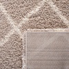 SAFAVIEH Area Rug 8×10 – Hudson Shag Collection – Large – Ivory & Grey, Trellis Pattern, Non-Shedding & Easy Cleaning, Ultra Plush Thick Pile, Ideal for Living Room, Bedroom, Dining Space (SGH222D)(Beige/Ivory)