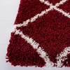 SAFAVIEH Area Rug 8×10 – Hudson Shag Collection – Large – Ivory & Grey, Trellis Pattern, Non-Shedding & Easy Cleaning, Ultra Plush Thick Pile, Ideal for Living Room, Bedroom, Dining Space (SGH222D)(Red/Ivory)