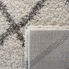 SAFAVIEH Area Rug 8×10 – Hudson Shag Collection – Large – Ivory & Grey, Trellis Pattern, Non-Shedding & Easy Cleaning, Ultra Plush Thick Pile, Ideal for Living Room, Bedroom, Dining Space (SGH222D)(Ivory/Grey)