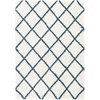 SAFAVIEH Area Rug 8×10 – Hudson Shag Collection – Large – Ivory & Grey, Trellis Pattern, Non-Shedding & Easy Cleaning, Ultra Plush Thick Pile, Ideal for Living Room, Bedroom, Dining Space (SGH222D)(Ivory/Steel Blue)