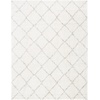 SAFAVIEH Area Rug 9×12 – Arizona Shag Collection – Large – Ivory & Beige, Trellis Design, Non-Shedding & Easy to Clean, Ideal for Living Room, Bedroom, Dining Space (ASG742A)