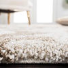 SAFAVIEH Florida Shag Collection Area Rug – 8’6″ x 12′, Cream & Beige, Damask Design, Non-Shedding & Easy Care, 1.2-inch Thick Ideal for High Traffic Areas in Living Room, Bedroom (SG469-1113)