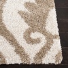 SAFAVIEH Florida Shag Collection Area Rug – 8’6″ x 12′, Cream & Beige, Damask Design, Non-Shedding & Easy Care, 1.2-inch Thick Ideal for High Traffic Areas in Living Room, Bedroom (SG469-1113)
