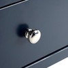 SAFAVIEH Home Collection Maxine Navy Blue 1-Drawer Accent Table Nightstand Bedside Accent Table (Fully Assembled)(Navy)