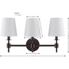 SAFAVIEH Lighting – Davielle 3-Light 21-Inch Wall Sconce – Chrome – Fabric Shade – 3-Light Design – Ideal for Vanity, Hallway, Bedroom, Bathroom – LED Bulbs Included (SCN4120C)(Black)